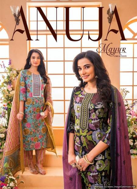 Anuja Vol 1 By Mayur Lawn Printed Cotton Dress Material Wholesale Shop In Surat Catalog